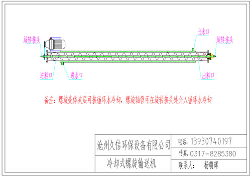 绥滨冷却螺旋输送机图纸设计